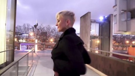 Extremly stunning short blonde Tanya Virago visit Paris for a good hard fuck