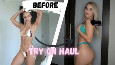 TRY ON HAUL WITH JESSICA BEFORE THE GYM (Yes, my ASS is real!)